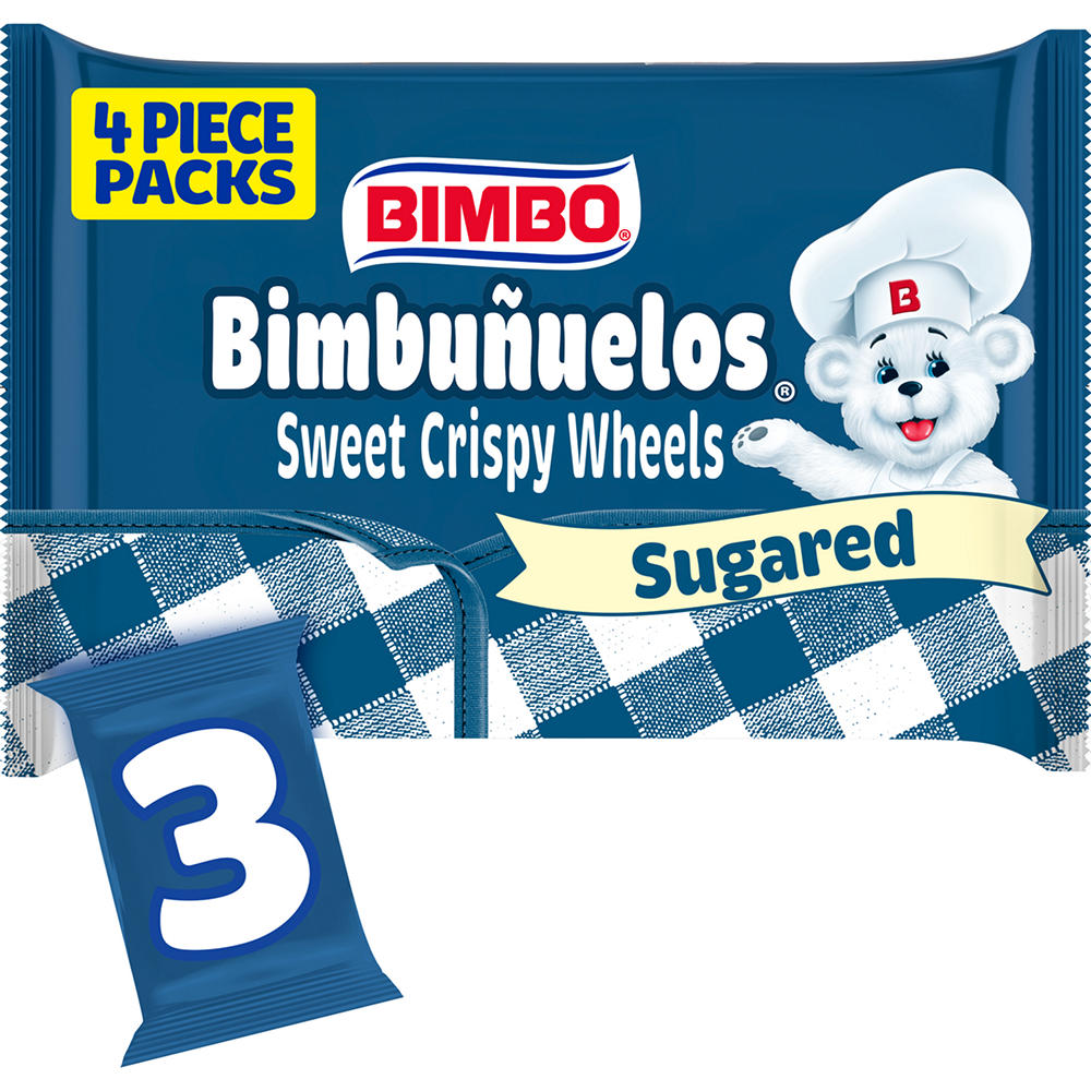 Bimbo Bimbuñuelos Sugared Sweet Crispy Wheels Snack Packs, 3 ct
