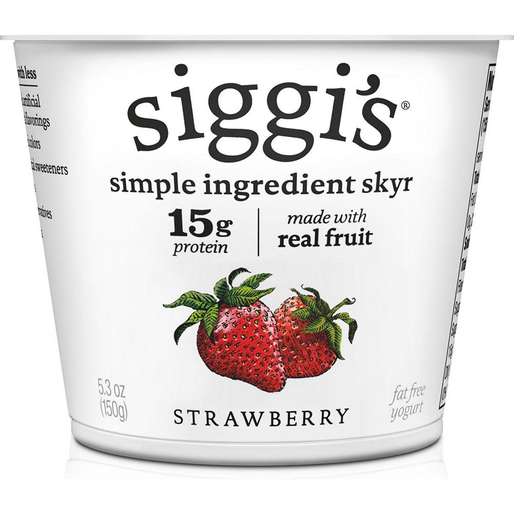 Siggi's 0% Non-Fat Strained Skyr Yogurt - Strawberry, 5.3 oz