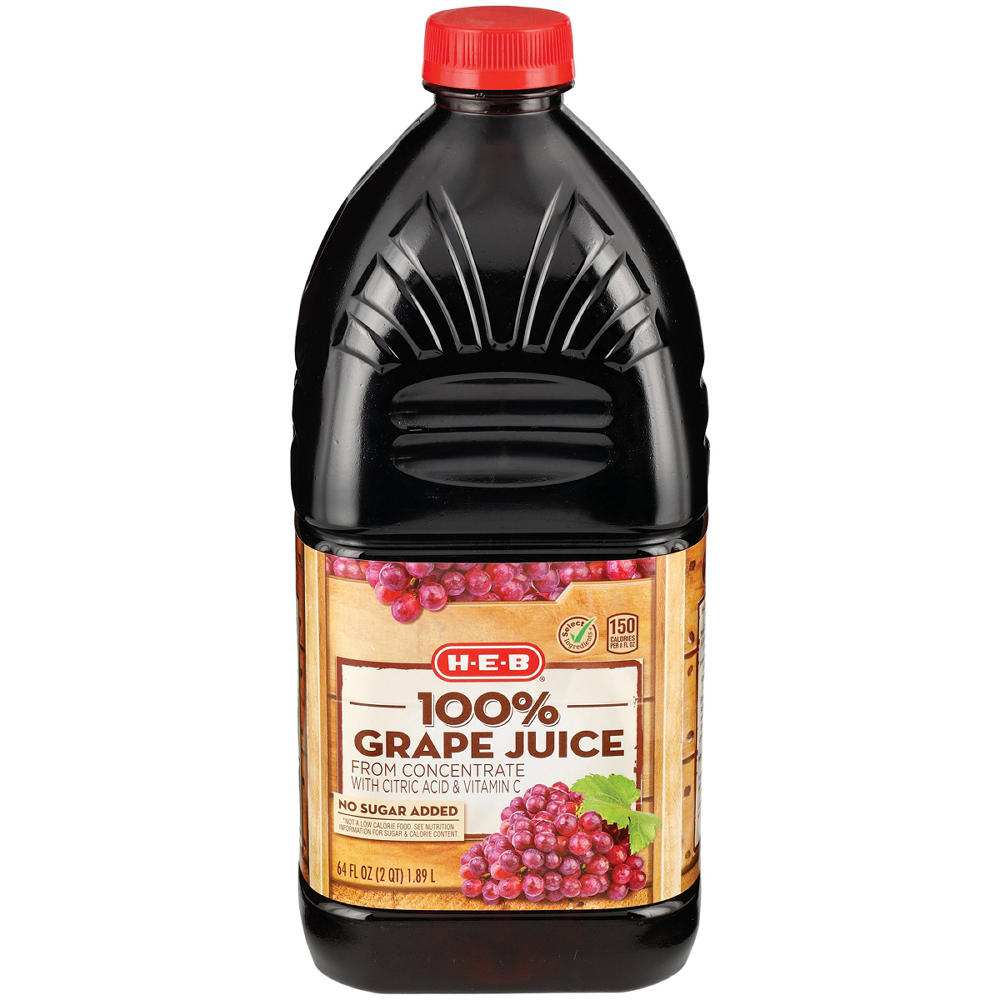 H-E-B 100% Grape Juice, 64 oz