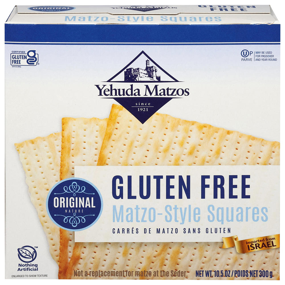 Yehuda Kosher Gluten Free Matzo Style Squares, 10.5 oz