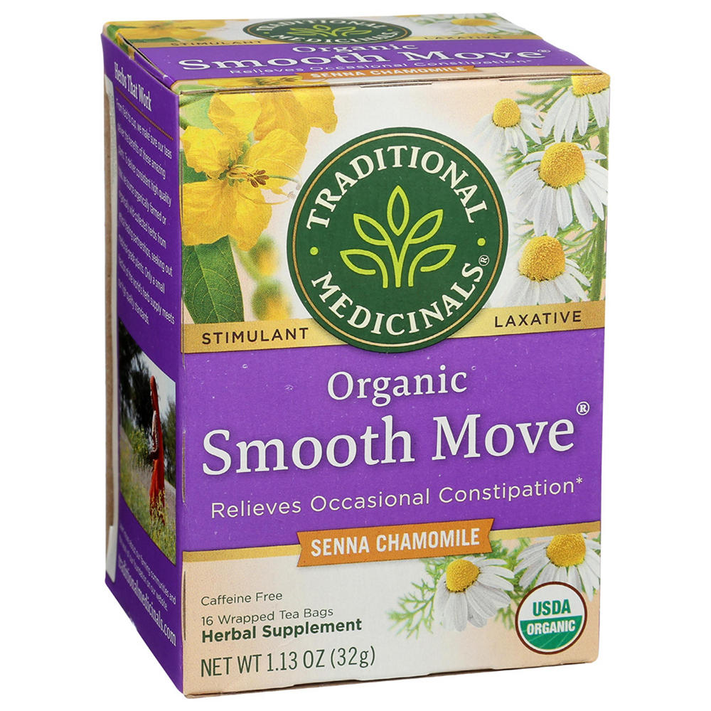 Traditional Medicinals Organic Camomile Smooth Move Stimulant Laxative Tea Bags, 16 ct