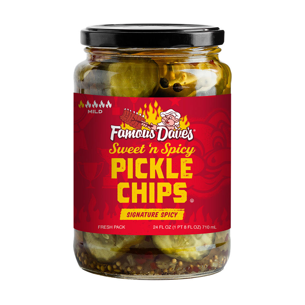 Famous Dave's Signature Spicy Pickle Chips, 24 oz