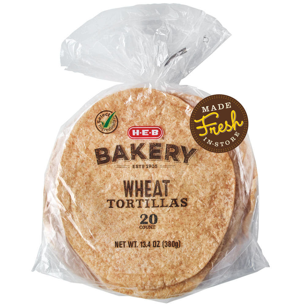 H-E-B Select Ingredients Wheat Tortillas, 20 ct