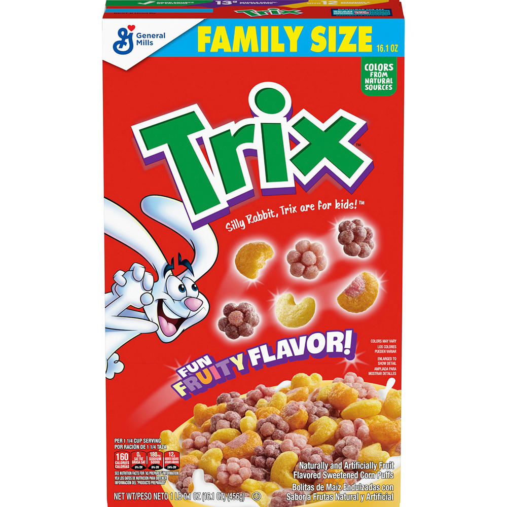 General Mills Trix Cereal - Family Size, 16.1 oz