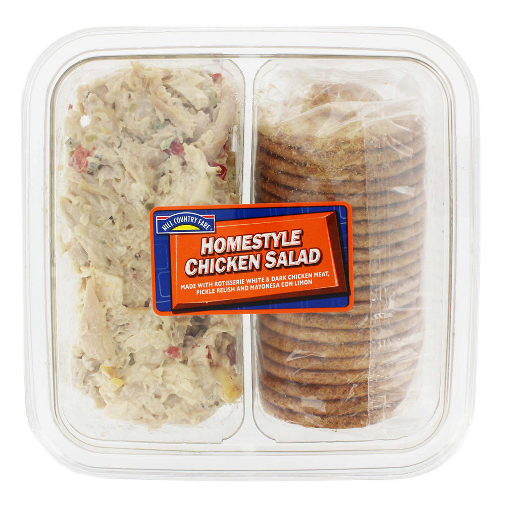 Hill Country Fare Snack Tray - Homestyle Chicken Salad & Wheat Crackers