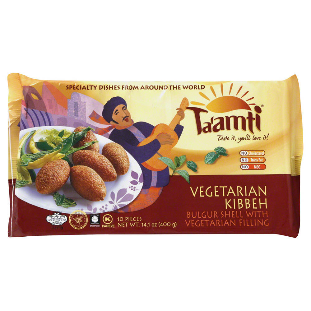 Ta'amti Kosher Vegetarian Kibbeh Bulgur Shell With Vegetarian Filling, 10 ct