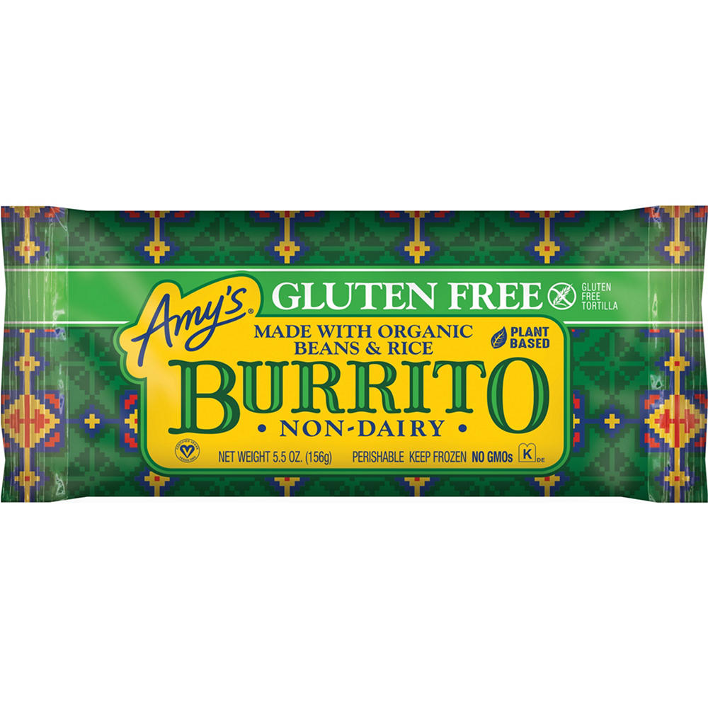 Amy's Gluten Free Non Dairy Beans & Rice Burrito, 5.5 oz