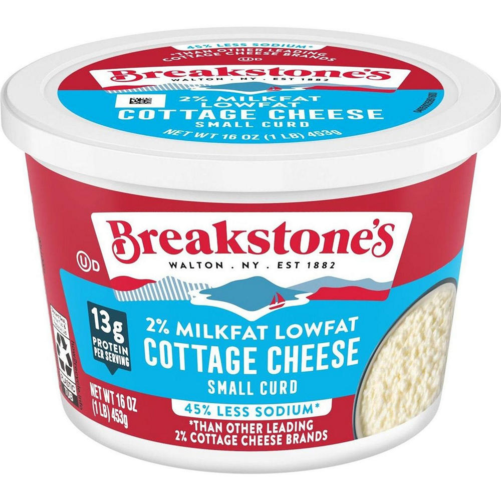 Breakstone's Small Curd 2% Milkfat Lowfat Reduced Sodium Cottage Cheese, 16 oz