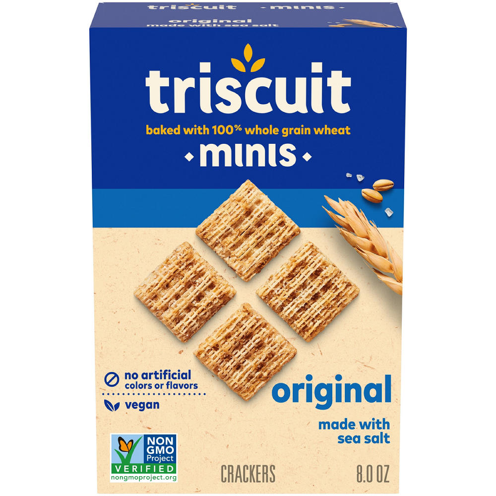 Triscuit Minis Original Whole Grain Wheat Crackers, 8 oz