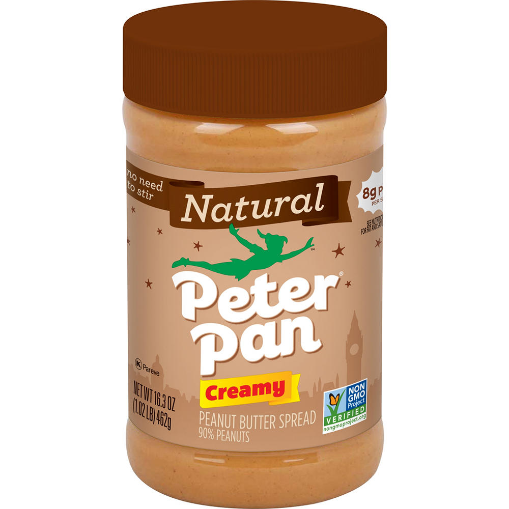 Peter Pan Natural Creamy Peanut Butter Spread, 16.3 oz