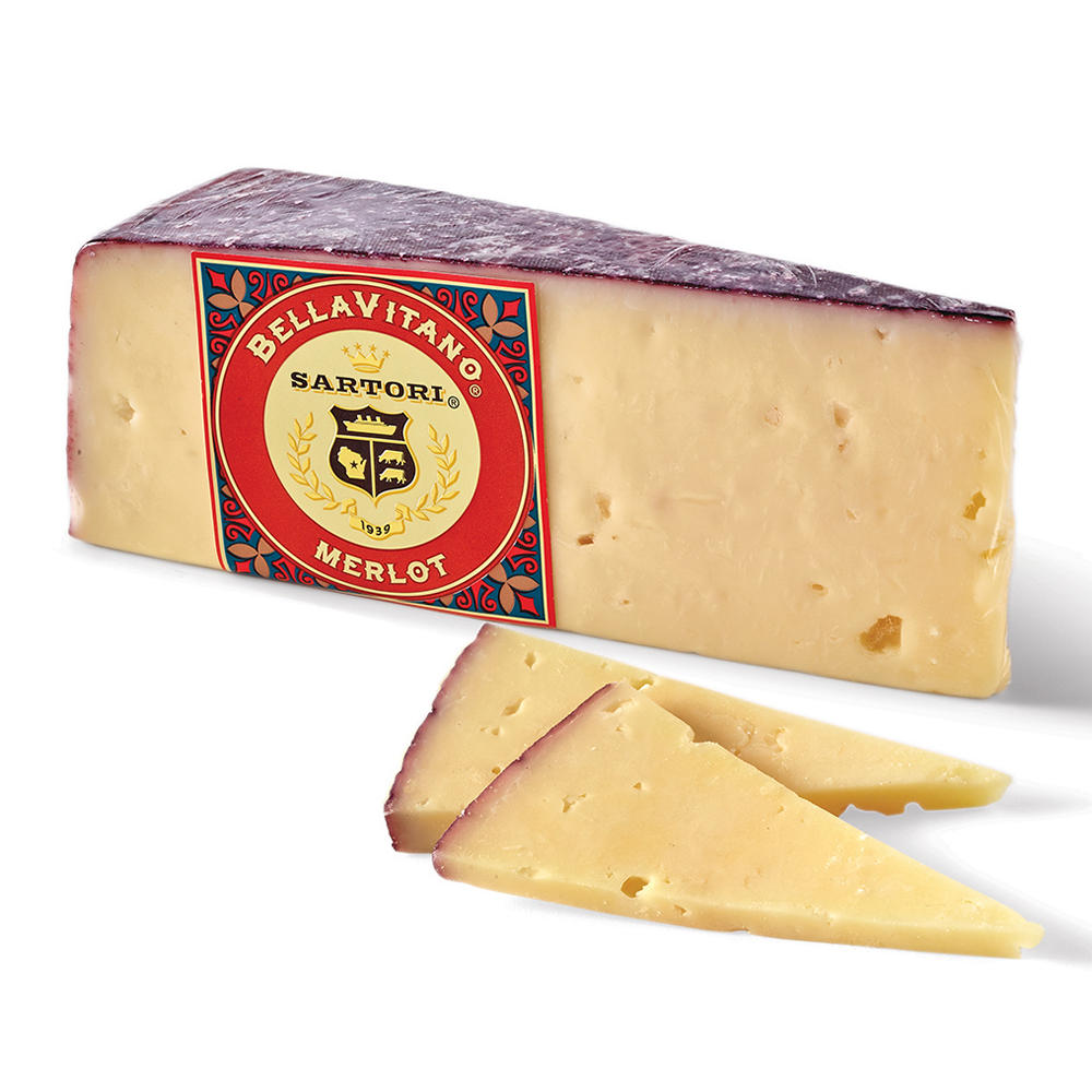 Sartori Merlot BellaVitano Cheese Wedge, Avg. 0.4 lb