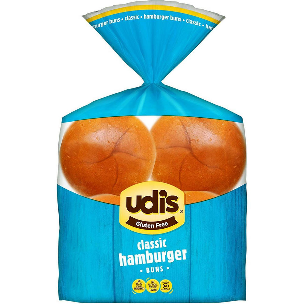 Udi's Gluten Free Classic Hamburger Buns, 4 ct