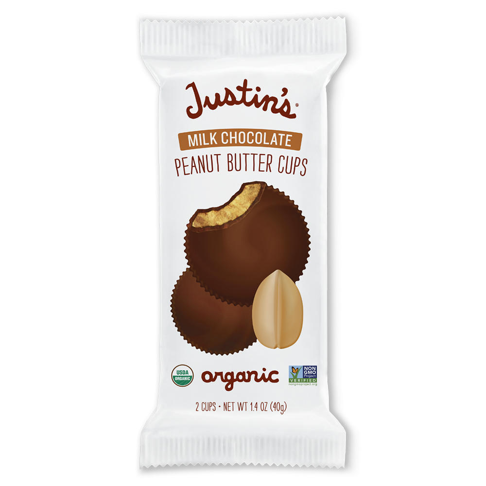 Justin's Organic Milk Chocolate Peanut Butter Cups, 1.4 oz
