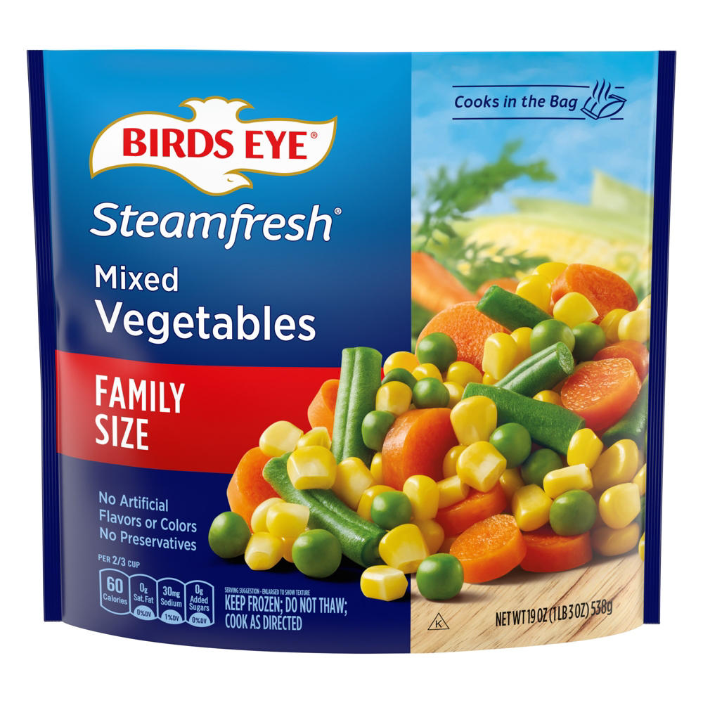 Birds Eye Steamfresh Frozen Mixed Vegetables - Family Size, 19 oz