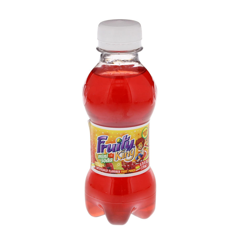 Fruity King Mini Fruit Punch Soda, 5.75 oz