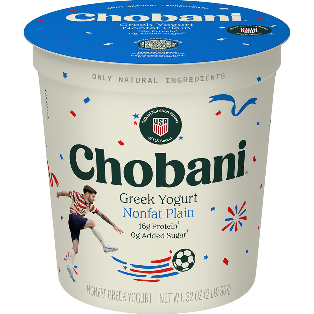 Chobani 16g Protein Non Fat Plain Greek Yogurt, 32 oz