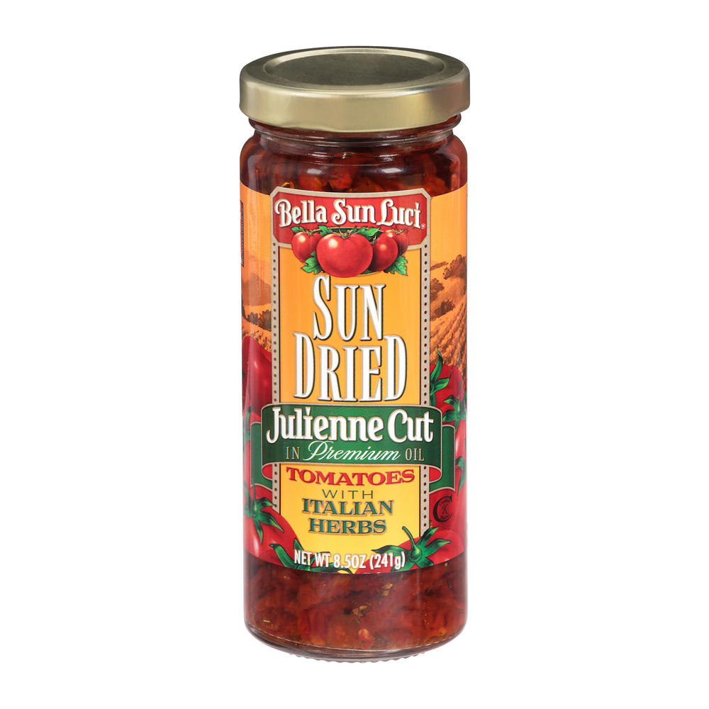 Bella Sun Luci Sun Dried Julienne Cut Tomatoes with Italian Herbs, 8.5 oz
