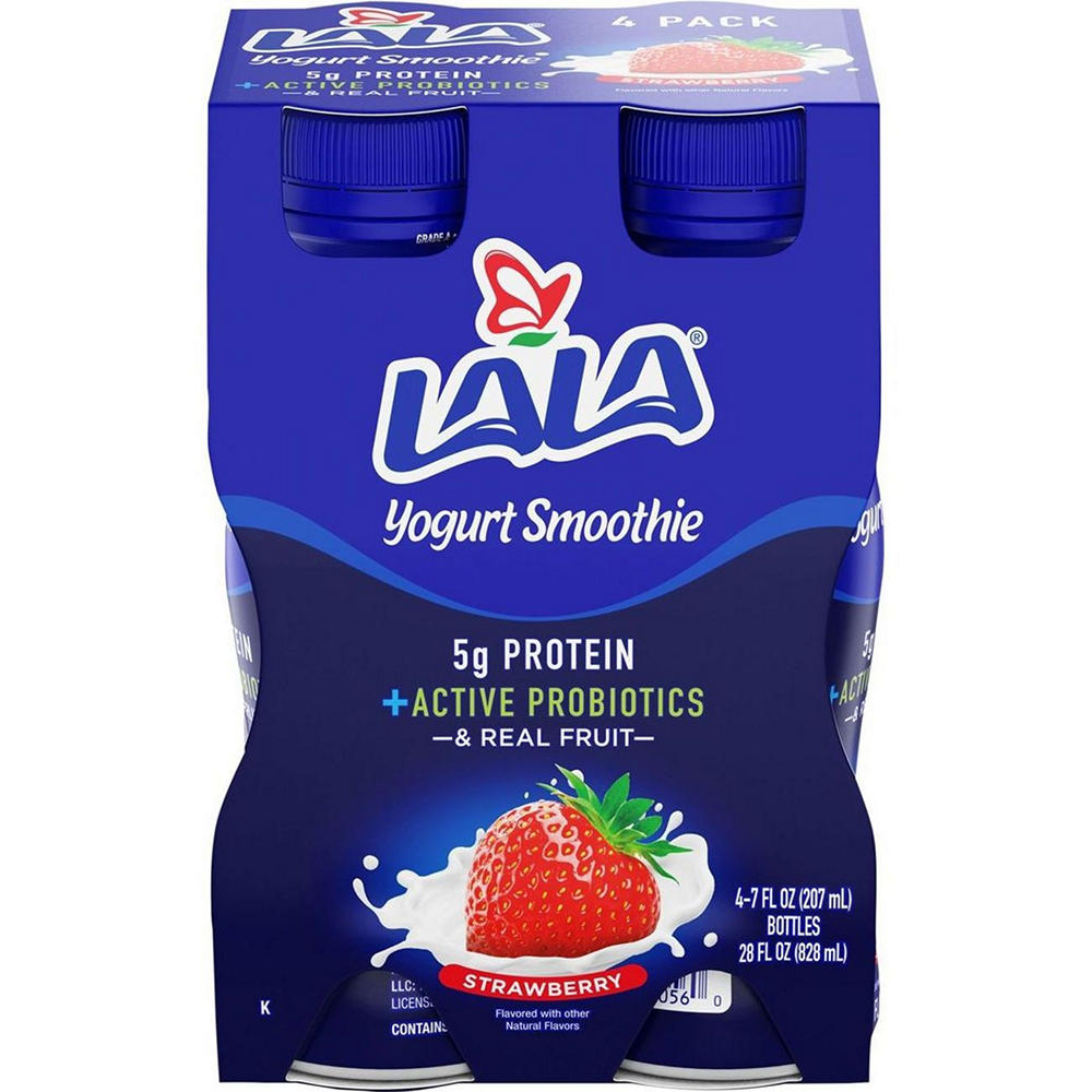 LALA Wild Strawberry Yogurt Drink 7 oz Bottles, 4 pk