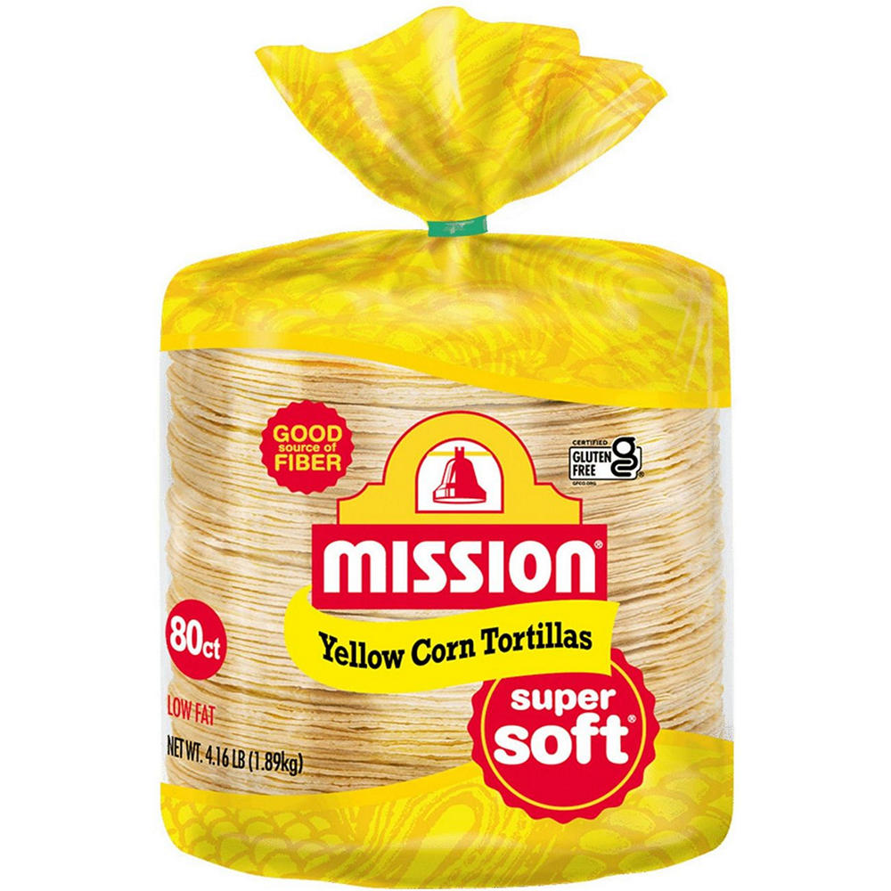 Mission Super Soft Yellow Corn Tortillas, 80 ct