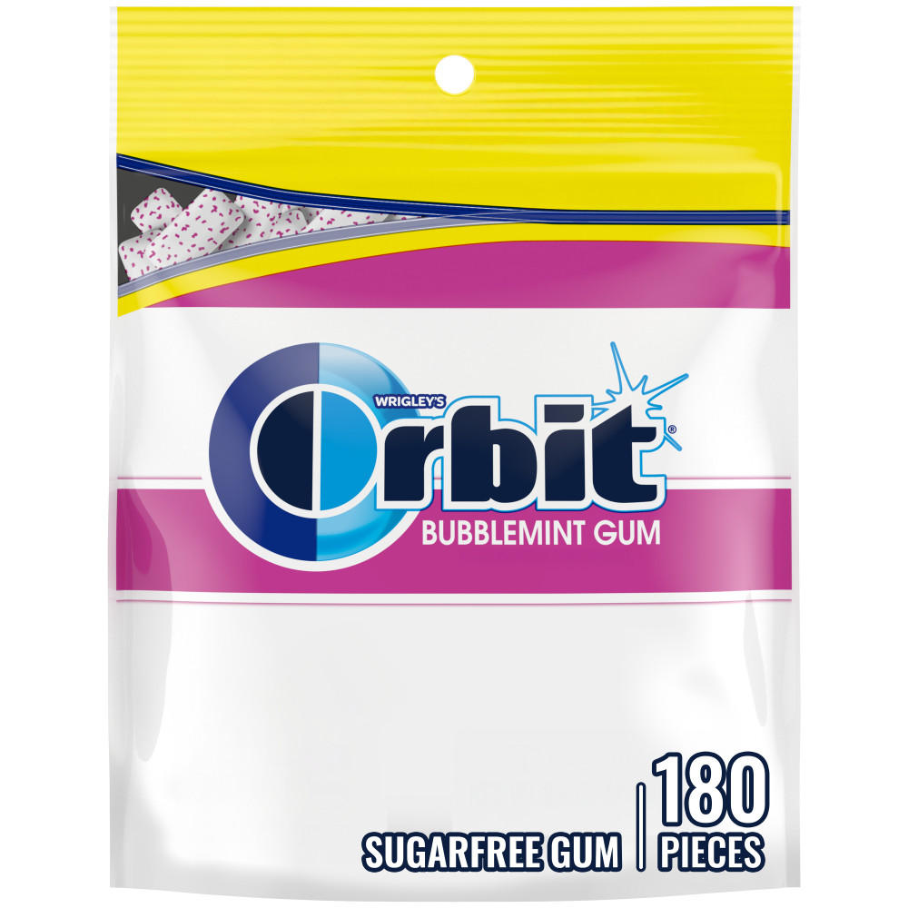 Orbit Bubblemint Sugar Free Chewing Gum - Value Pack, 180 pc