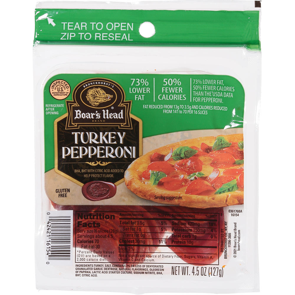 Boar's Head Turkey Pepperoni, 4.5 oz
