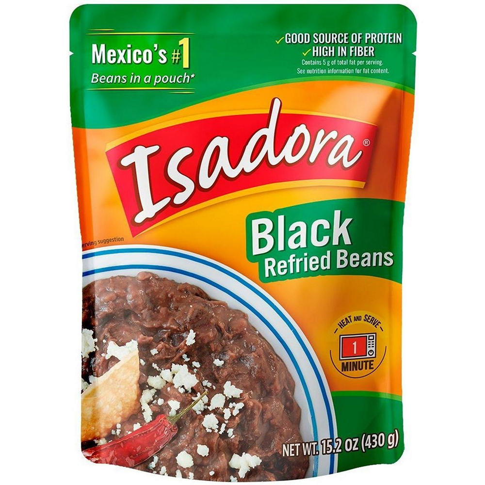 Isadora Refried Black Beans, 15.2 oz