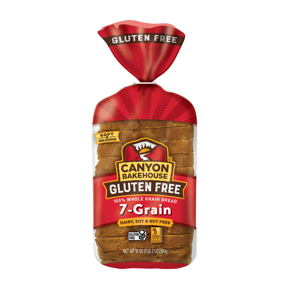 Canyon Bakehouse Gluten Free 100% Whole Grain 7 Grain Sandwich Bread, 18 oz