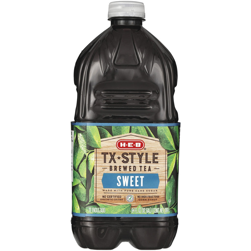 H-E-B Texas-Style Brewed Sweet Iced Tea, 64 oz