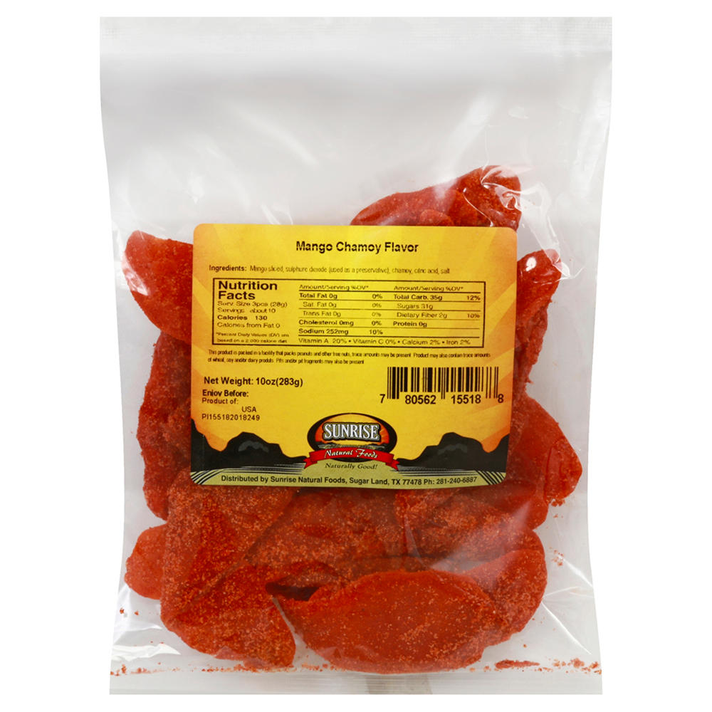 Sunrise Natural Foods Dried Mango Chamoy, 10 oz