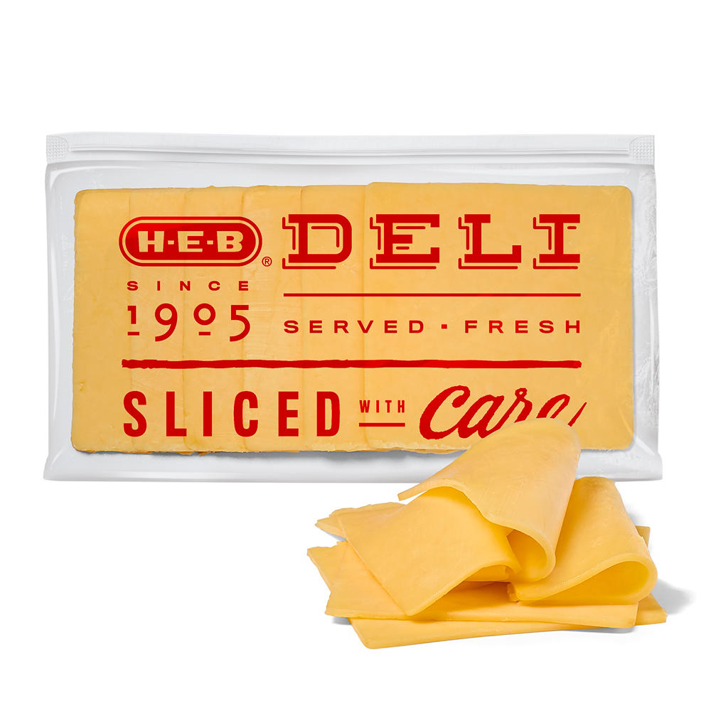 Hill Country Fare Smoked Gouda-Style Cheese, Sandwich Sliced, Avg. 1.0 lb