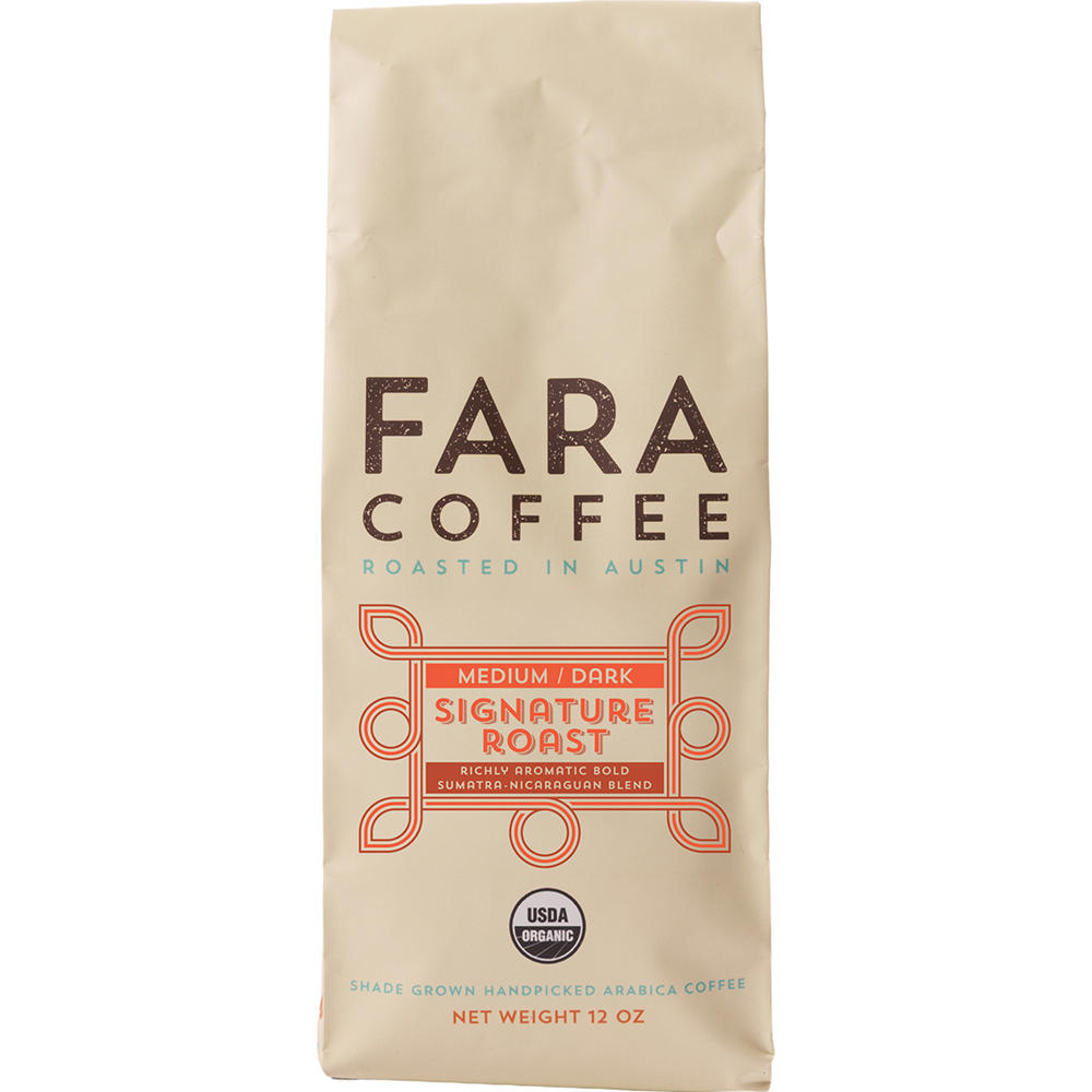 Fara Coffee Signature Medium & Dark Roast Whole Bean Coffee, 12 oz