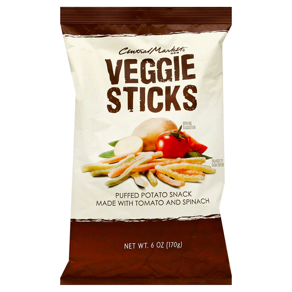 Central Market Veggie Sticks Puffed Potato Snack, 6 oz