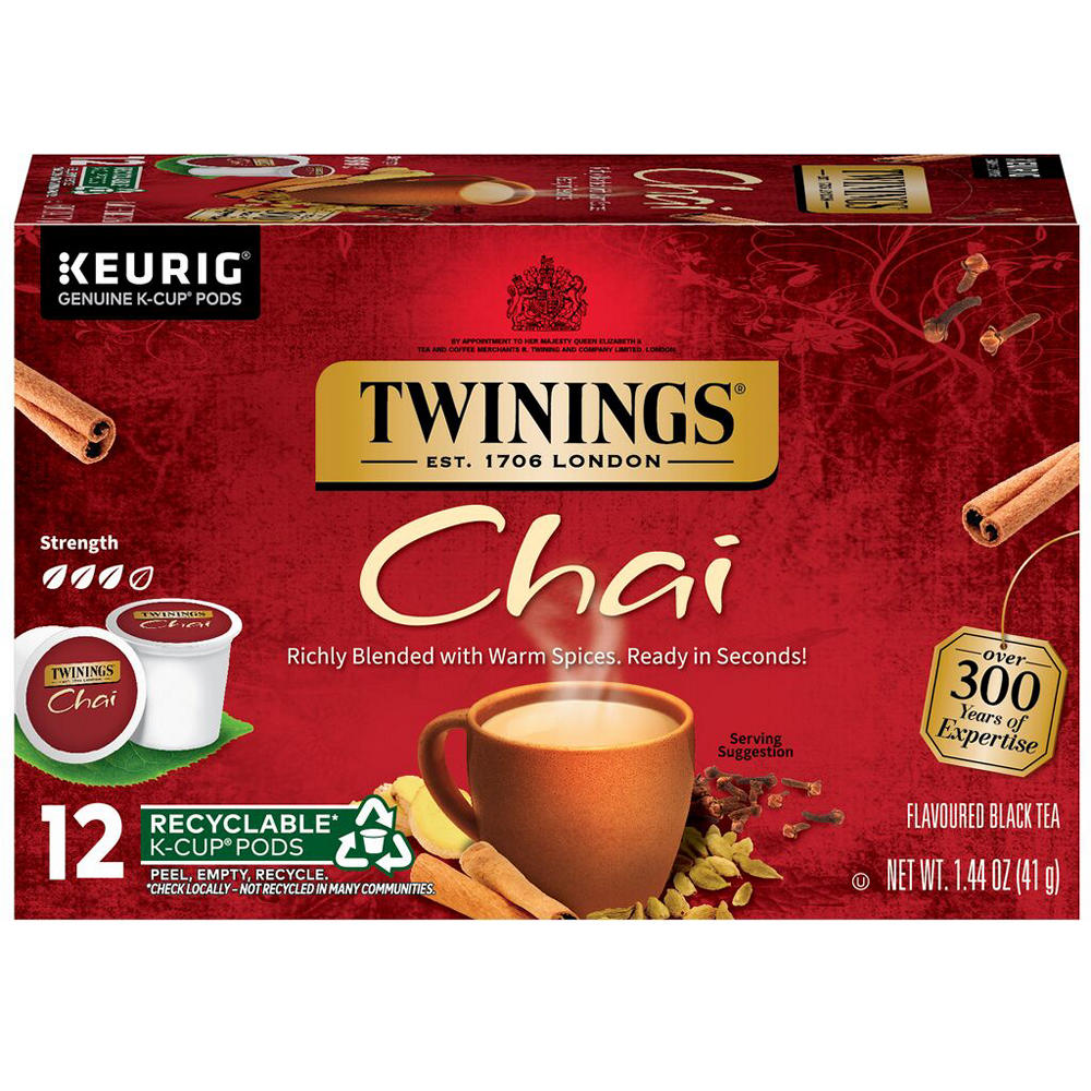 Twinings Chai Tea Single Serve Coffee K Cups, 12 ct