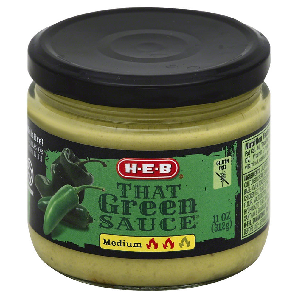 H-E-B That Green Sauce - Medium, 11 oz
