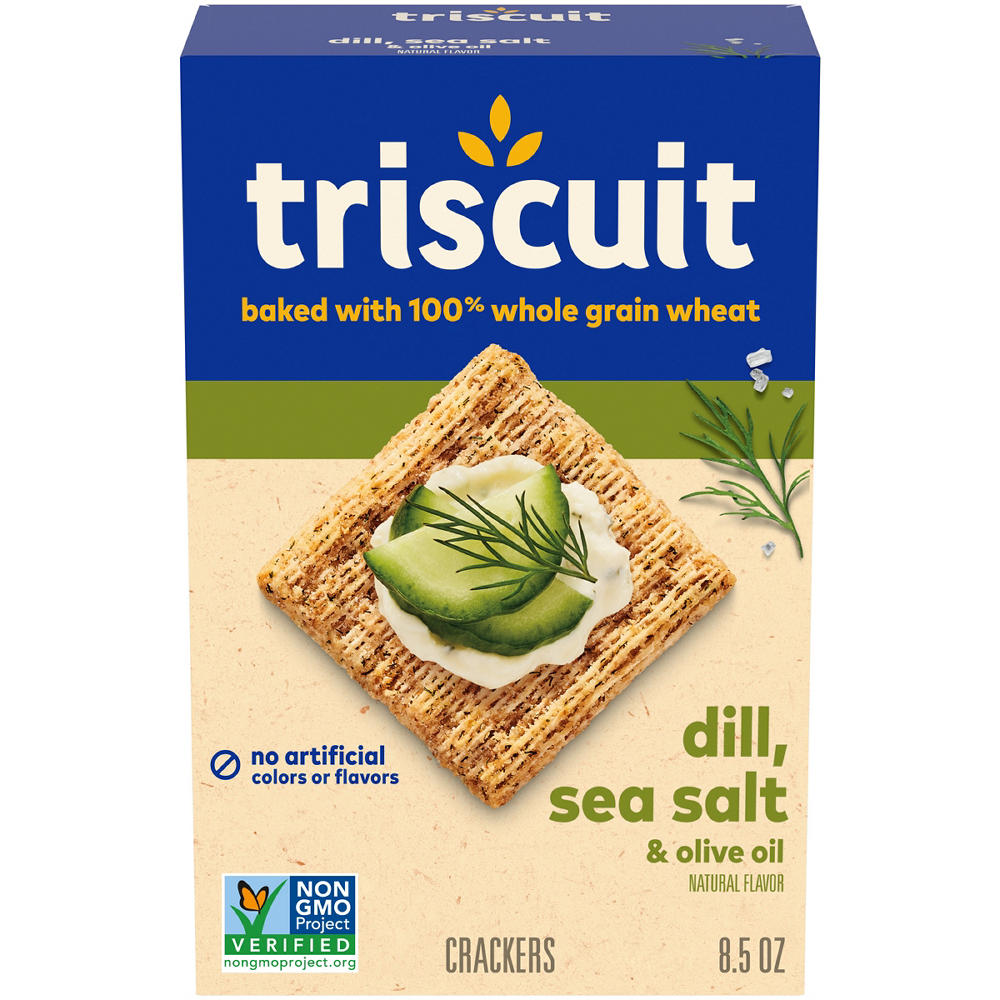 Triscuit Dill, Sea Salt & Olive Oil Whole Grain Wheat Crackers, 8.5 oz
