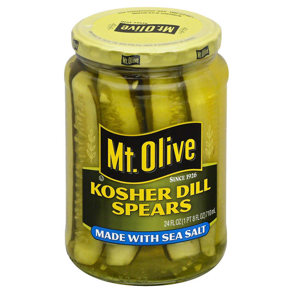 Mt. Olive Kosher Dill Spears made with Sea Salt, 24 oz
