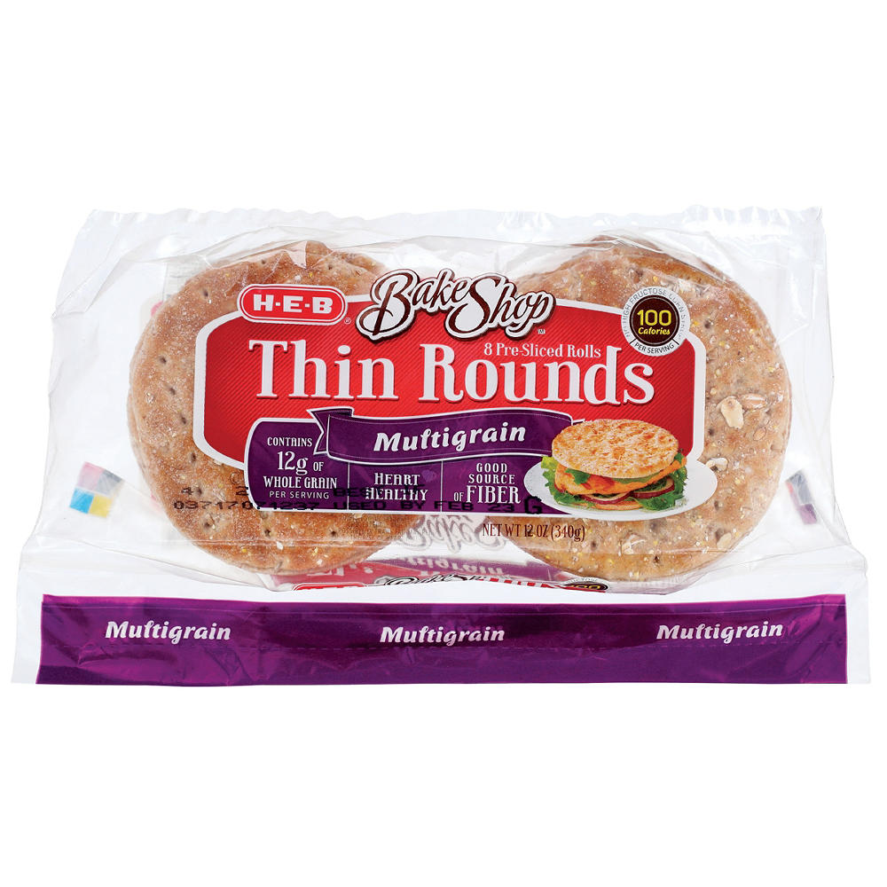 H-E-B Multigrain Thin Rounds, 8 ct