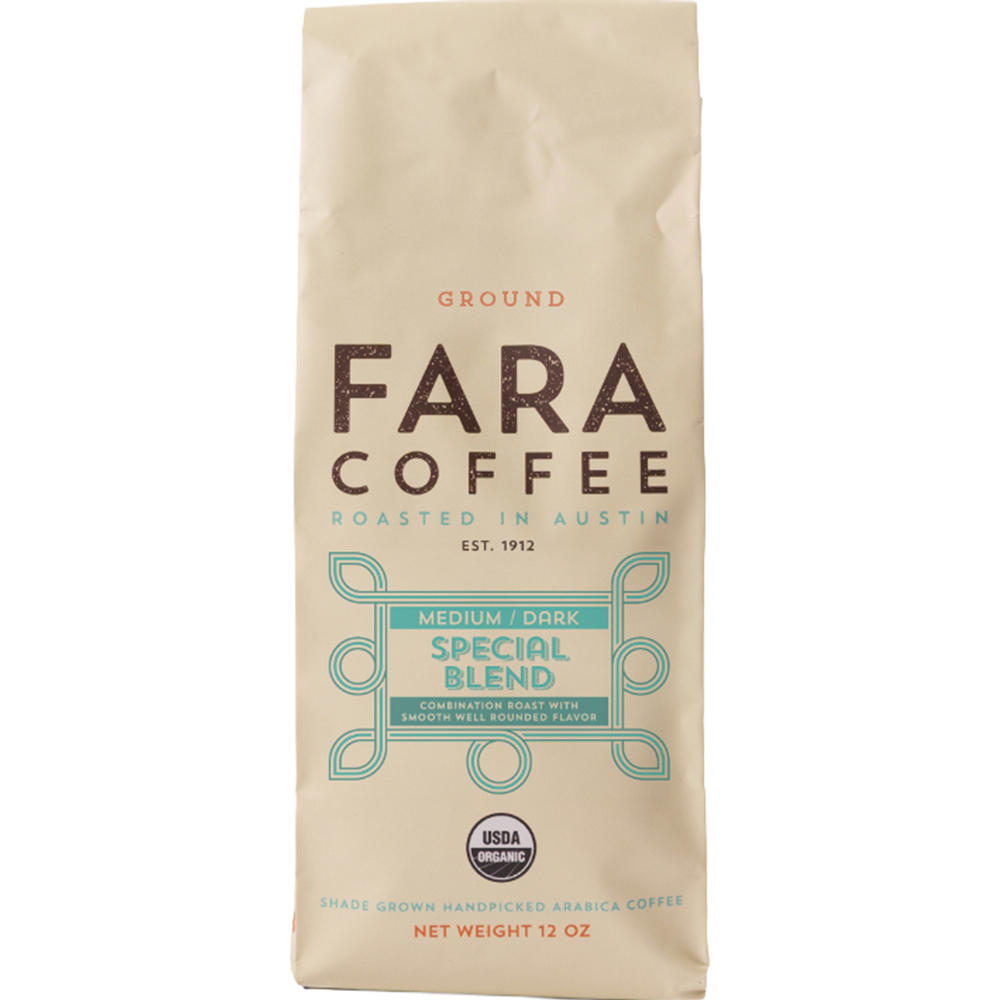 Fara Coffee Special Blend Medium & Dark Roast Ground Coffee, 12 oz