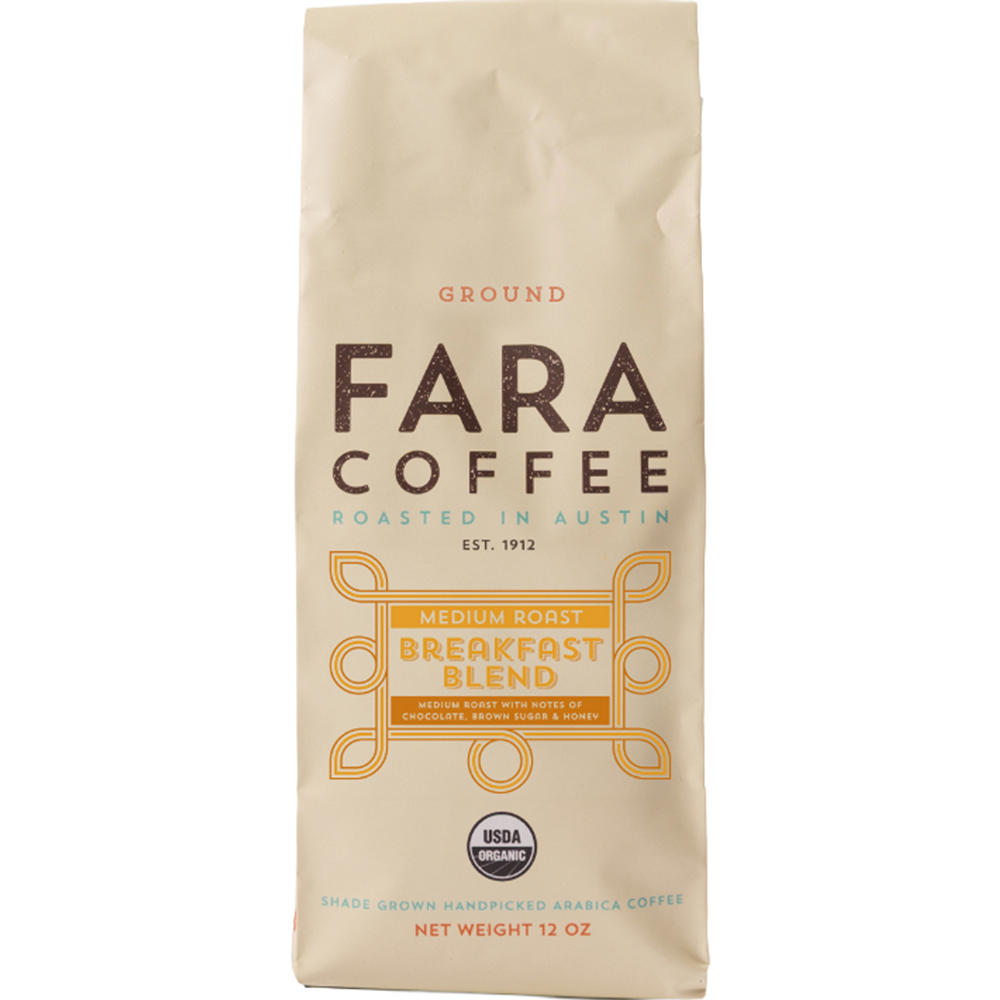 Fara Coffee Breakfast Blend Medium Roast Ground Coffee, 12 oz