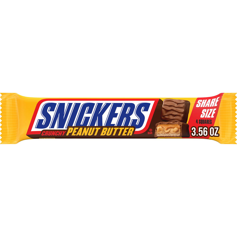Snickers Crunchy Peanut Butter Squares - Share Size, 3.56 oz