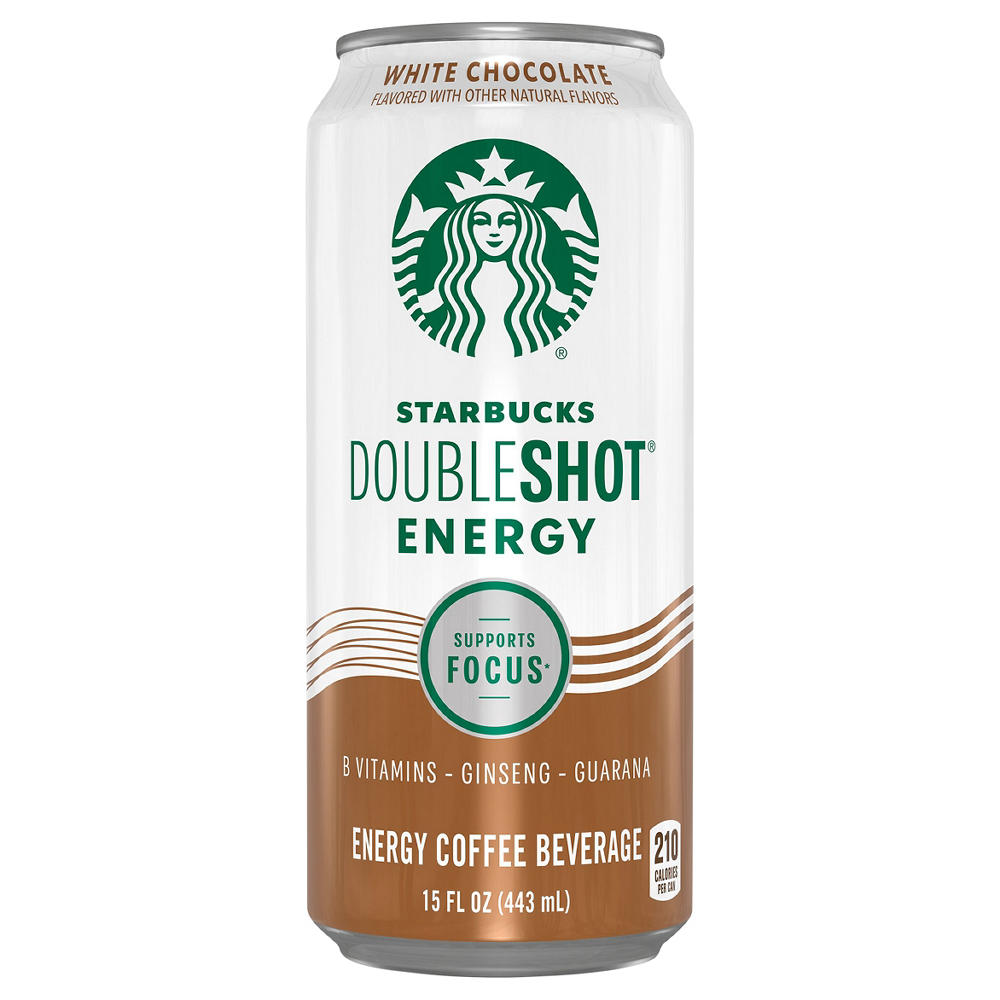Starbucks White Chocolate Double Shot Energy Coffee Drink, 15 oz
