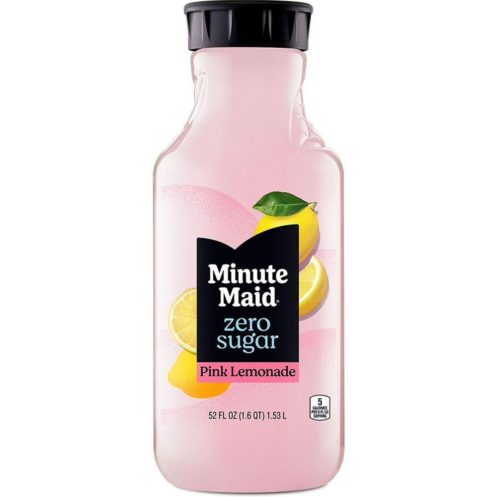 Minute Maid Zero Sugar Pink Lemonade, 52 oz