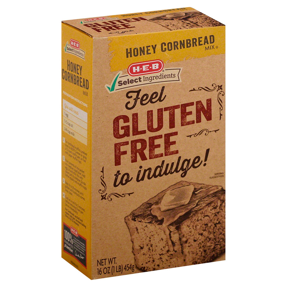 H-E-B Gluten Free Honey Cornbread Mix, 16 oz