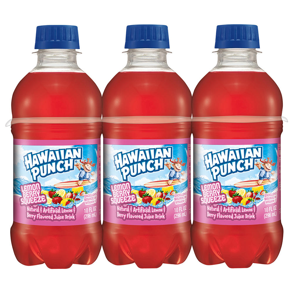 Hawaiian Punch Lemon Berry Squeeze 6 pk Bottles, 10 oz