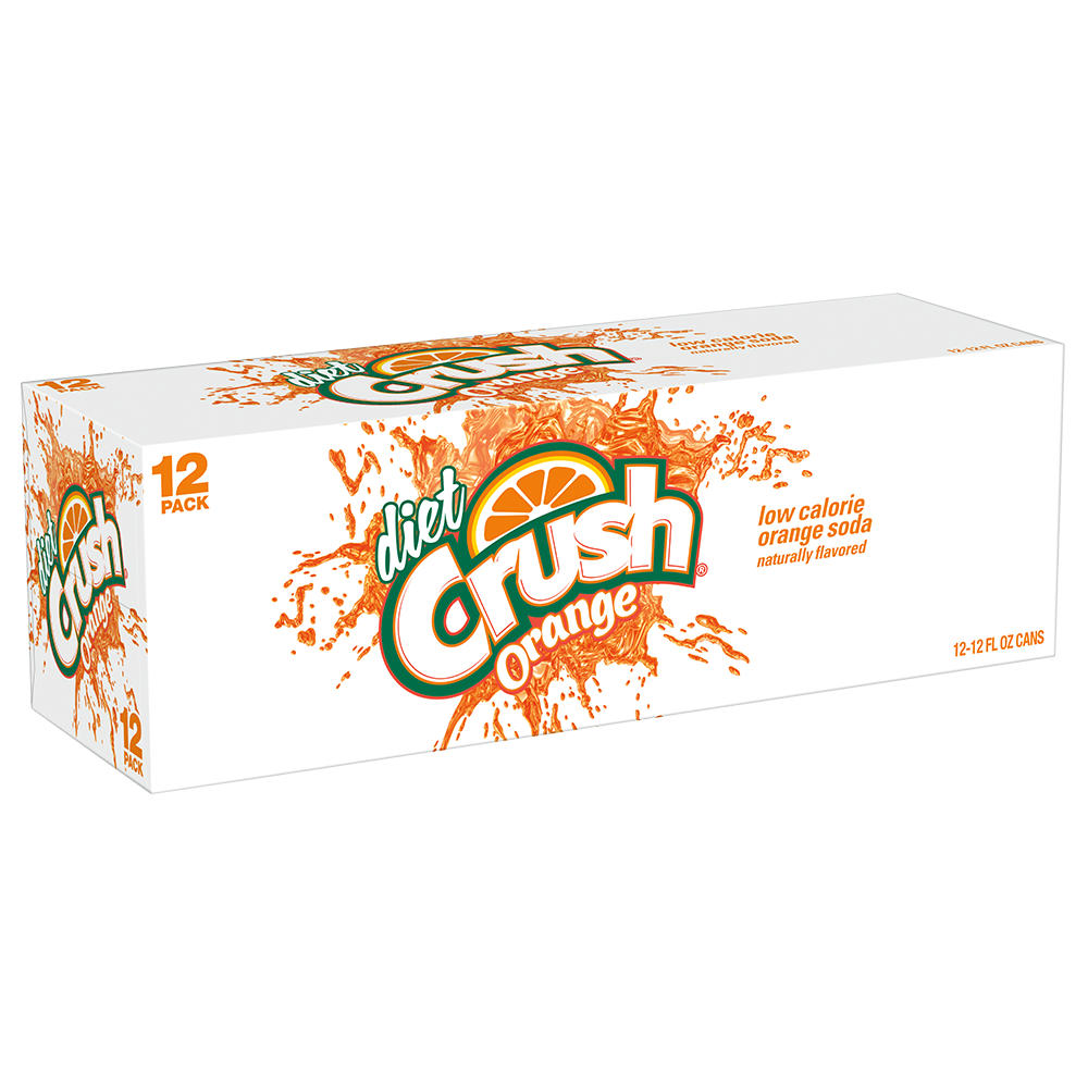 Crush Diet Orange Soda 12 oz Cans, 12 pk
