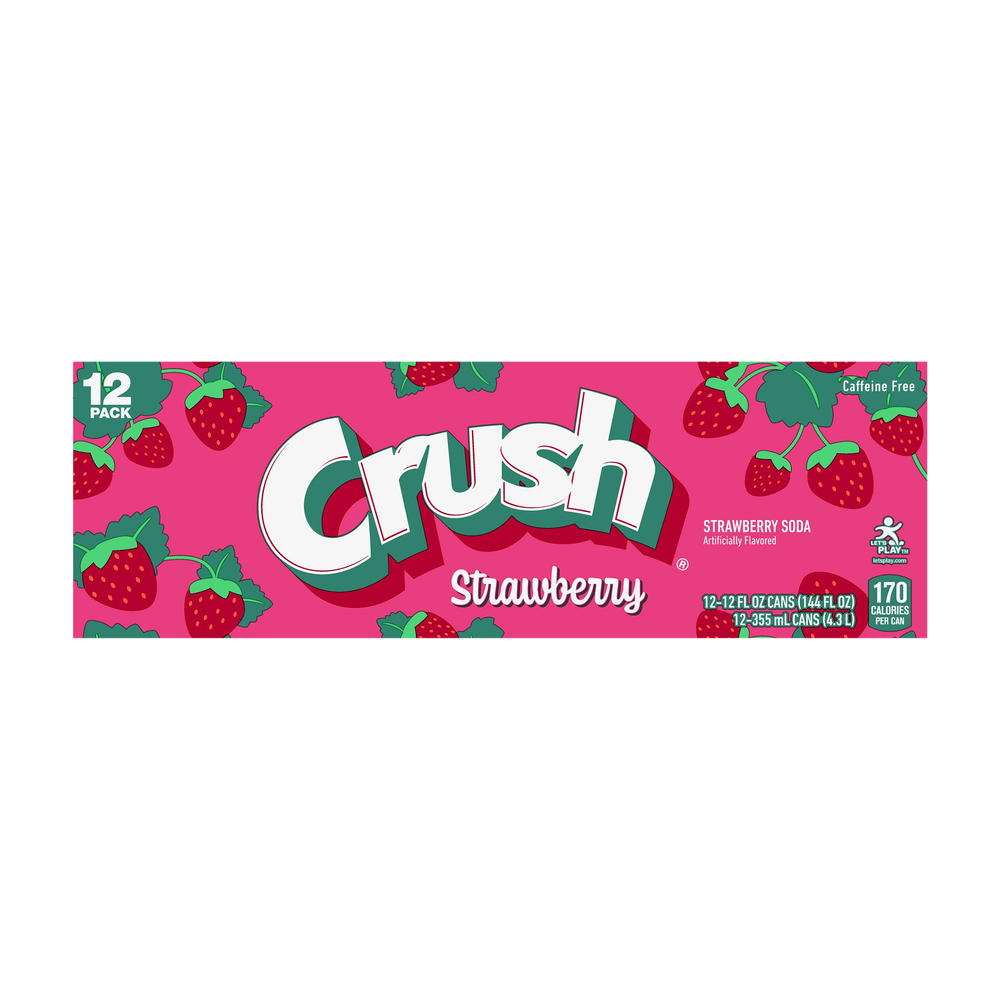 Crush Strawberry Soda 12 pk Cans, 12 oz