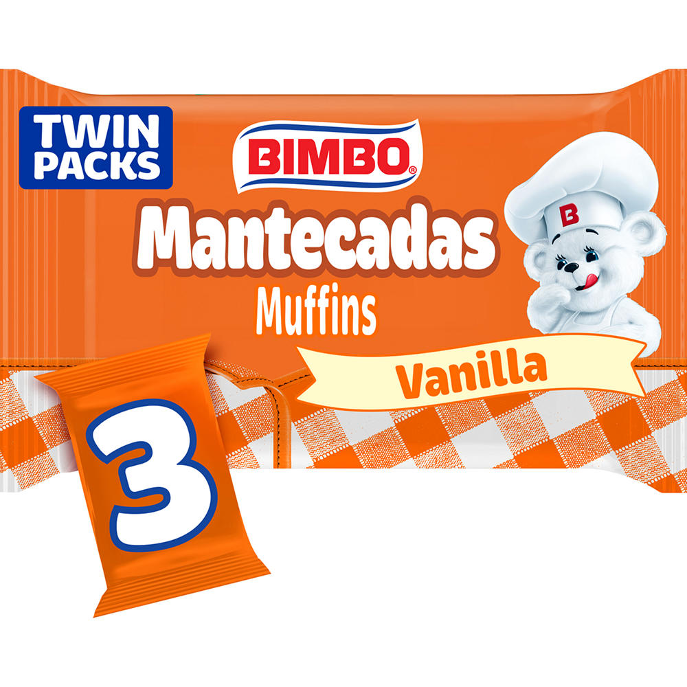Bimbo Mantecadas Vanilla Mini Muffins Twin Packs, 3 ct