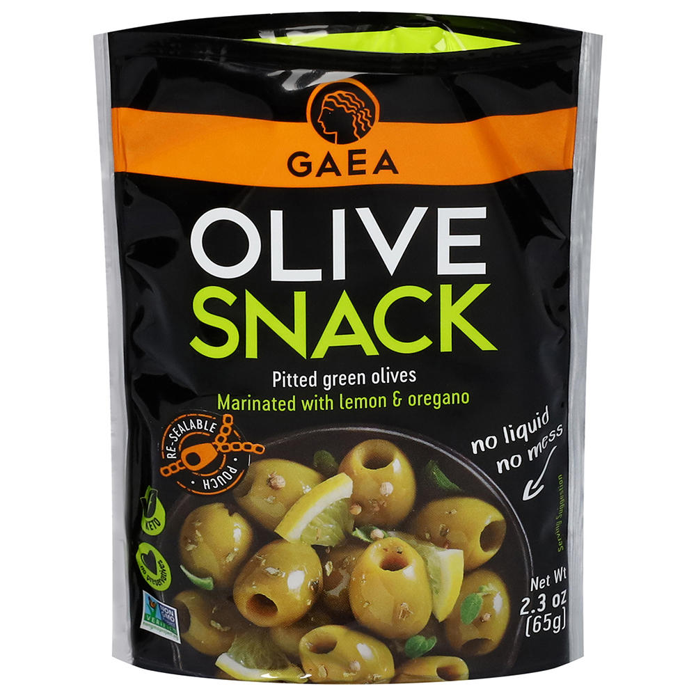 Gaea Cat Cora's Kitchen Pitted Green Olives, 2.3 oz