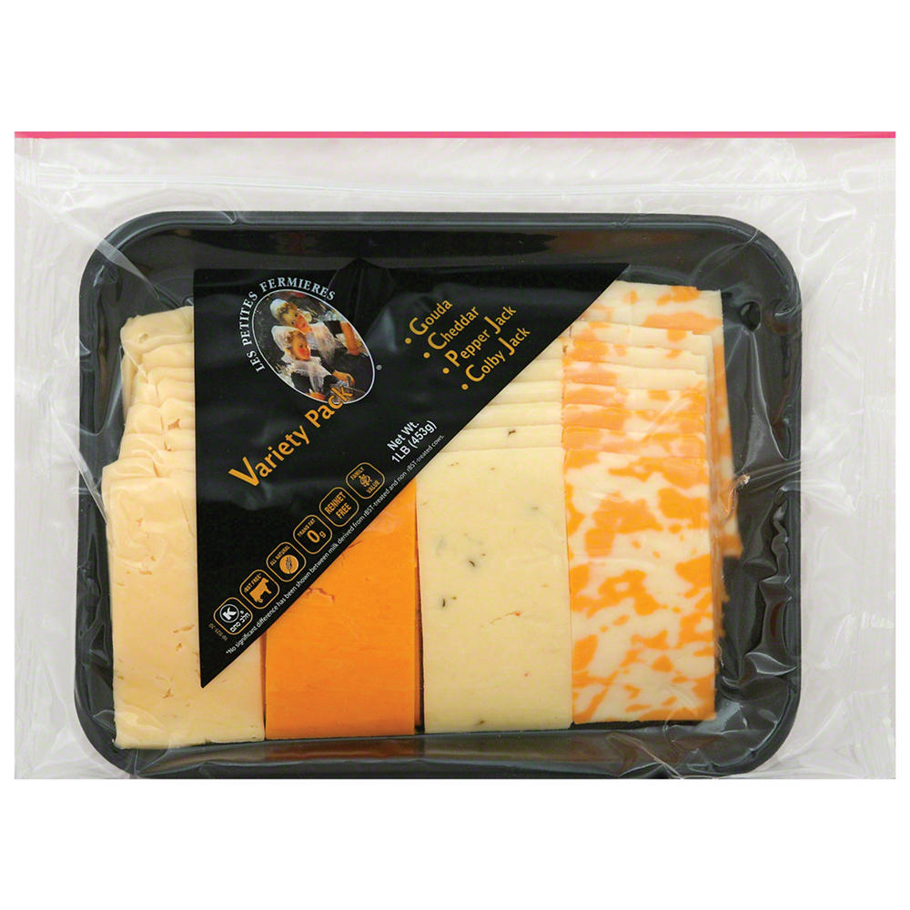 Les Petites Fermieres Cheese Slices Variety Pack, 16 oz
