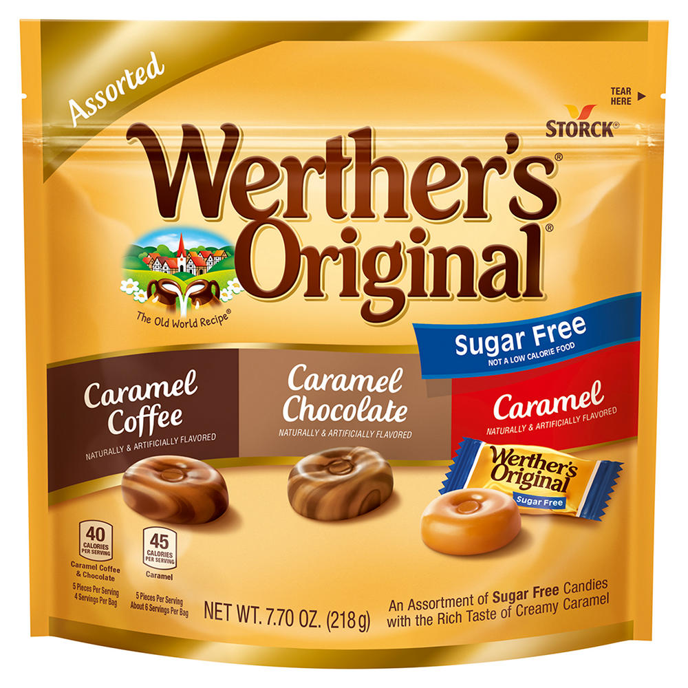Werther's Original Sugar Free Assorted Caramel Hard Candies, 7.7 oz